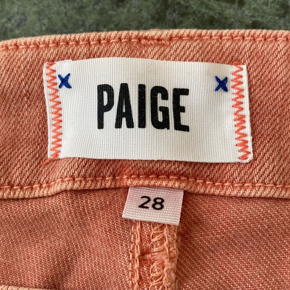 Paige wide leg salmon color jeans 👖